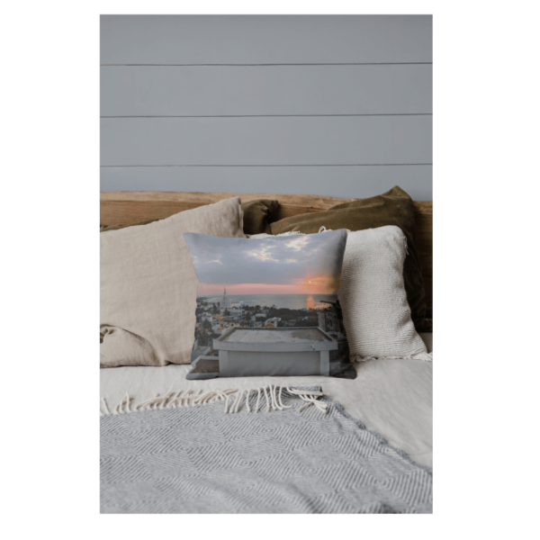 Kanyakumari Sunrise Throw Pillow